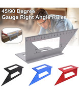 45/90 Degree Gauge Right Angle Ruler Precise Measuring Wood work Tool Pr... - $20.56 CAD