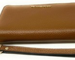 NWB Michael Kors Jet Set Phone Case Wallet Wristlet Brown Leather $198 D... - £69.81 GBP