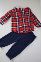 CARTER&#39;S Infant Boy&#39;s 2 Piece Hooded Shirt &amp; Pants Set 12M New - £11.64 GBP