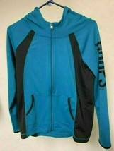 Justice Jacket Long Sleeve Boys Girls Blue Green Teal Size 12/14 Hooded - £11.04 GBP
