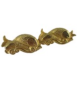 RARE Vintage 1960s Vinci Roma Pisces Fish Zodiac Astrology Sign Cufflinks - $36.53 CAD