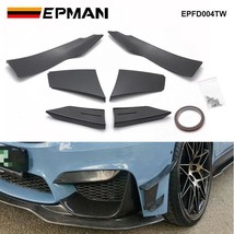 Universal Carbon Fiber Style Front Bumper Splitter Fins Canard F80 F82 F83 BMW  - £22.15 GBP