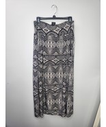 Metrowear Maxi Skirt XL Elastic Waist Boho Tribal Print Lightweight Stre... - $20.99 CAD