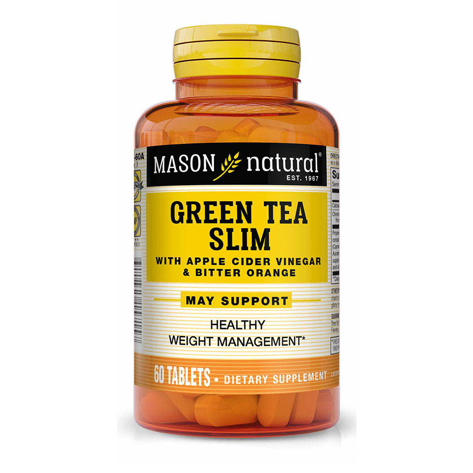 Mason Natural Green Tea Slim w/ Apple Cider Vinegar & Bitter Orange, 60 Tablets - $20.85