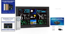 Elegant Home Weather Station: Wireless Indoor/Outdoor Thermometer &amp; Atom... - $87.07