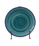 Vietri Italy Dinner Plate Wall Hanging Terracota Green Blue Trim 11 In H... - $44.54