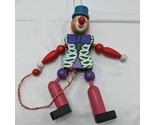 Famo Jumping Jack Austria Pull String Circus Clown 7&quot;  Christmas Ornament - £30.72 GBP