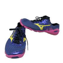 Mizuno Womens Wave Evo Levitas Running Shoes Size 6.5 Pink Purple Yellow - £39.56 GBP