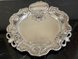 Antique 1800&#39;s Austrian Vienna Art Nouveau Silver Tray 596 Grams - £1,165.32 GBP