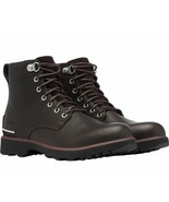 Sorel Men&#39;s Caribou Six Waterproof Blackened Brown Leather Boot $200, Sz... - $98.99