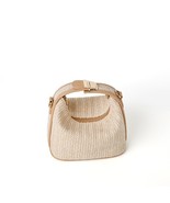 Women Summer Beach Bucket Bag Simple Design Straw Woven Shoulder Crossbo... - £19.63 GBP