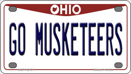 Go Musketeers Ohio Novelty Mini Metal License Plate Tag - £11.74 GBP