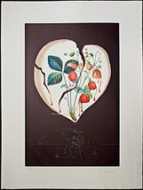 Salvador Dali &quot;Coeur De Fraises&quot; Original Hand Signed Etching Surreal - £6,118.10 GBP