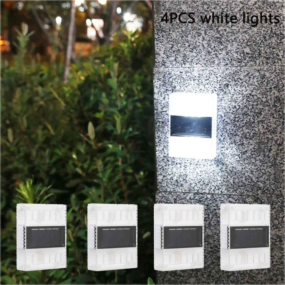 Solar Wall Lights Outdoor Waterproof 4PCS Solar Porch Light Up and Down 6LED Lig - £81.46 GBP