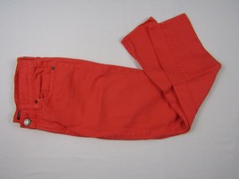 J. Crew Toothpick Skinny Ankle Jeans Women 24 Coral Color Cotton Blend S... - £14.15 GBP