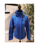 Kensie Blue Full Zip High Collar Moto Jacket Women’s Size M Polyester St... - €38,21 EUR