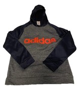 Adidas Youth Boys Size XL 18-20 Hooded Sweatshirt Embroidered Navy Orang... - $185.85 MXN