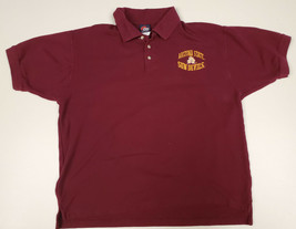 Arizona State University ASU Sun Devils Baseball Maroon Polo Shirt Size L - £10.37 GBP