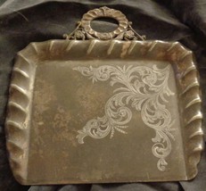 Hallmarked Victorian E.G.Webster &amp; Son Quadruple Plate. Silverplate Crumb Tray 4 - £39.34 GBP