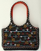 Gently Used Designer MEG CHRISTOPHER Beaded Evening Bag Purse Multi Color - £14.25 GBP