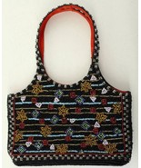 Gently Used Designer MEG CHRISTOPHER Beaded Evening Bag Purse Multi Color - £14.05 GBP