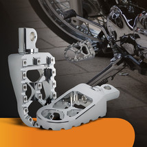 Silver CNC Wide Fat Foot Pegs MX Style Footpegs For Harley Dyna Sportste... - $28.22