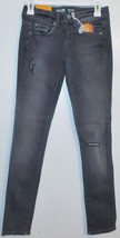 Mossimo Supply Co. Womens Slim Skinny Distressed Dark Gray Jeans Size 1 NWT - £17.44 GBP