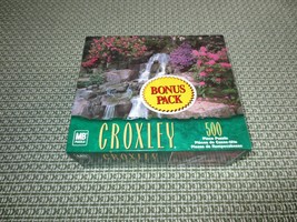 NIB 500-Pc MB Croxley CRYSTAL SPRINGS GARDEN Portland OR PUZZLE-13 7/8 x... - $11.88