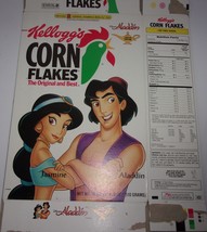 Kellogg’s Disney Aladdin &amp; Jasmin Empty Corn Flakes Limited Edtion Box 1995 - $18.99