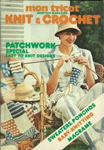 Mon Tricot Knit and Crochet Monthly Magazine 8/76 MD35 Do it Yourself Loom  - $9.99