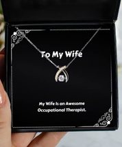 Motivational Wife Wishbone Dancing Necklace, My Wife is an Awesome Occupational  - £39.03 GBP