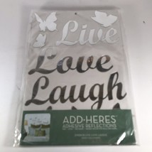 ADD-HERES Adhesive Reflections Mirror Live Love Laugh/Butterflies Peel S... - $4.20
