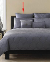 Hotel Collection Modern Hexagon 2 Euro Pillow Shams Marine Blue Geometric - $19.97