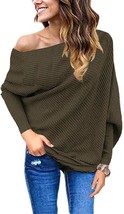 Off Shoulder Sleeve Loose Sweater - £43.45 GBP