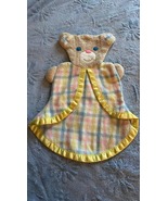 Vintage American Greetings Amtoy Teddy Bear Puppet Pastel Plaid Security... - $49.99