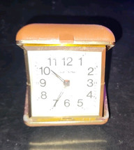 VTG Brown Seth Thomas Pocket Folding Travel Alarm Clock Made in Brazil W... - $279.41 MXN