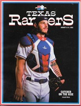 Texas Rangers Souvenir Magazine/Program (August 12-31, 2022) Jonah Heim Cover - £10.80 GBP