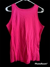VTG Women’s 80s Oneita Fuchsia Pink Blank Tank Top Large 100% Cotton USA... - $20.79