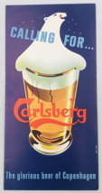 Vintage Carlsberg Breweries Copenhagen Denmark Travel Brochure &amp; Map -- 8&quot; x 4&quot; - £9.56 GBP
