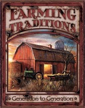 Farming Traditions Metal Tin Sign Garage Home Bar Wall Shop Cabin Decor #1755 - £15.77 GBP