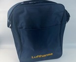 NEW Vintage Original 70s Lufthansa Airlines Vinyl Travel Carry On Bag Bl... - $44.99