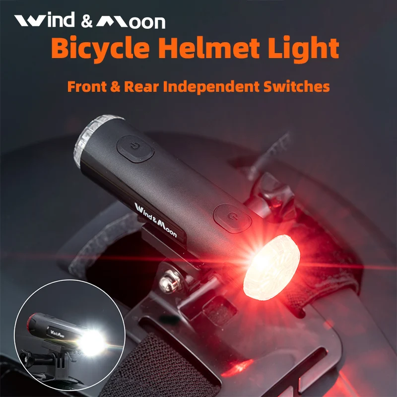 Bicycle Helmet Light Front &amp; Rear Light 2 in 1 USB Rechargeable LED Waterproof - £16.67 GBP