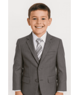 Boys Grey Slim Suit (Scholar) - $1,308.45 MXN+