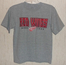 BOYS NHL DETROIT REDWINGS HEATHER GRAY T-SHIRT   SIZE L (12-14) - £12.70 GBP