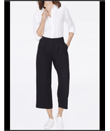 NYDJ Frisco Wide Leg Crop Pants, Size 6, BLACK NWT - $46.74