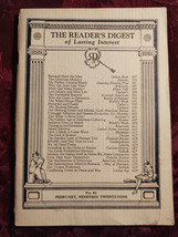 Readers Digest February 1929 Harry Fosdick Lewis Browne Lincoln Steffens G B Sha - £28.89 GBP