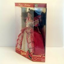 Barbie Doll Happy Holidays 1997 Special Edition Christmas Gold and Red Dress image 4