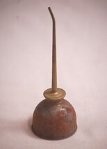 Vintage Sewing Machine Oil Can Brass Stem Mechanics Tool Rat Rod Man Cav... - $19.79