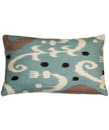 Pillow Decor - Indah Ikat Blue 12x20 Throw Pillow (VB1-0029-02-92) - £31.56 GBP