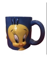 Vintage Looney Tunes Tweety Bird Ceramic Mug Cup Coffee 3D Blue Yellow (... - $26.98 CAD